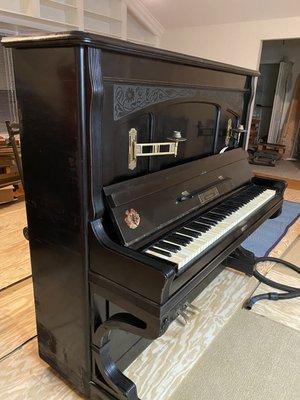 Antique German piano by: Offenbacher - interior mechanical restoration, cleaning and touch up