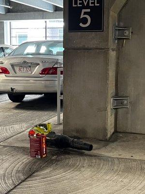 one of the blowers used to sand blast our cars at The Ellis (9th and College)