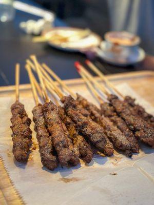 Hot Beef Kabab and lamb skews