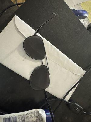 Broken sunglasses