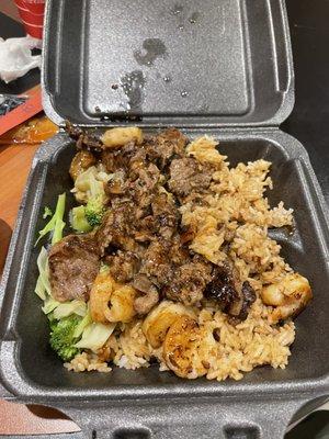 Rice and Shrimp and Beef