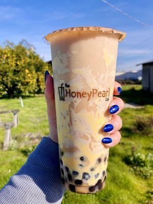 Banana Pudding Milk Tea (Add Boba, Oat Milk)