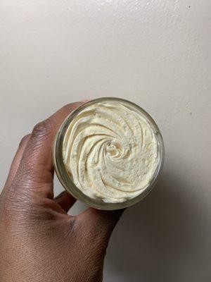 Frosting piped in the jar