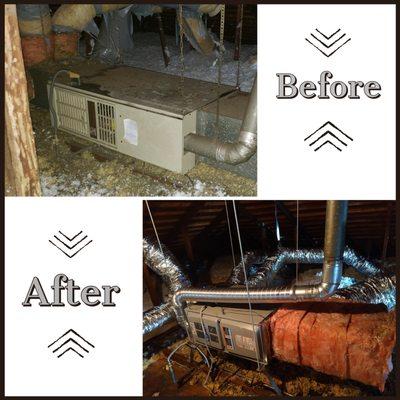 Getting rid of that old rickety furnace can feel like a million bucks! Check out our before and afters from a furnace replacement in LA.