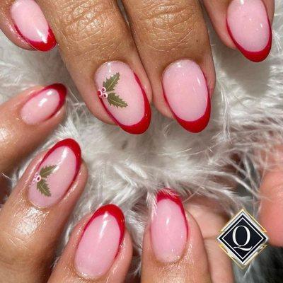 Christmas nails Q Nails Spa