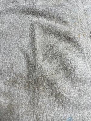 Dirty wash rag and towels