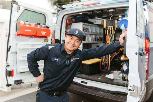 Our technicians always have a smile on their face!