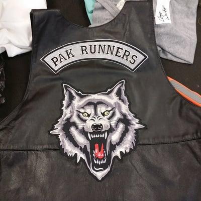 Custom made Center peice and Top Rocker's for leather vests