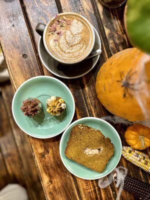 Rose Cardamom Latte, Mini Succulent Cupcakes, Pumpkin Loaf