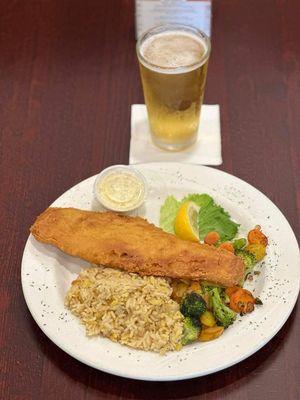 Fried Haddock .