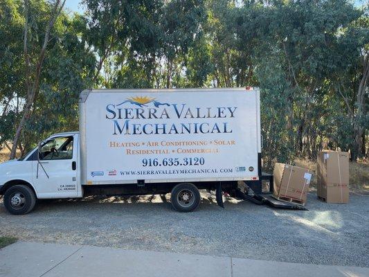 Truck unloaded with the new Bosch HVAC system.