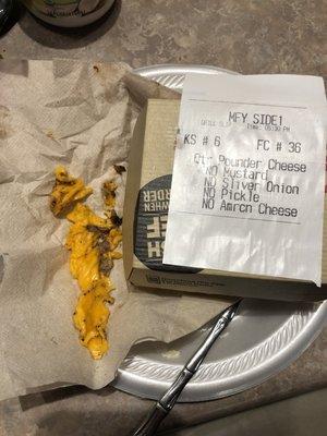 Thanks for forgetting to hold the cheese you Assholes. Do you EVER get an order correct?