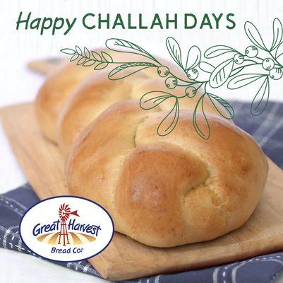 FESTIVE CHALLAH -- Unlike our other breads, we make Challah with eggs, which give it a lighter, fluffier texture with a custard-like flavor.