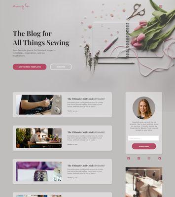 Sewing Blog website layout - sewingla