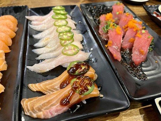 Yuzu Yellowtail, Crazy Salmon & Garlic Tuna!