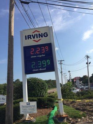 Irving Gas Station of Norwood -- 69 Providence Highway / Route 1, Norwood       Sign