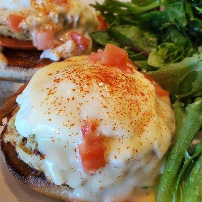 Come in and try our Crab Cake Eggs Benedict for breakfast, brunch OR lunch!