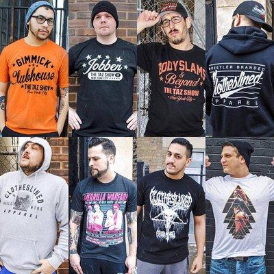 Clotheslined Apparel Wrestling T-shirts