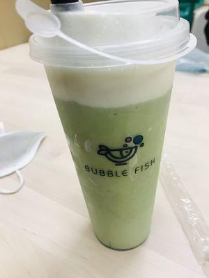 Matcha Latte with Milk Foam