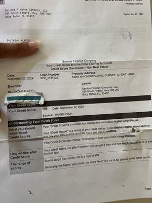 Scammer or fake name using my address and you allow him to have credit score using my address ?