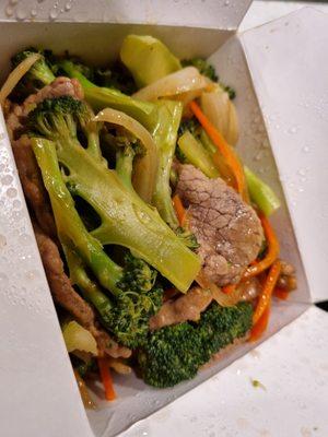 Beef and broccoli  takeout