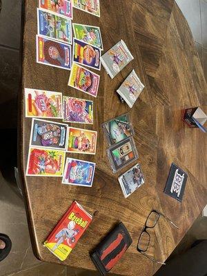 Baseball cards, garbage pail kids