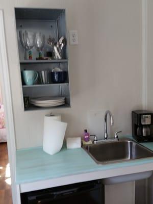 Kitchenette in Bluebonnet Cottage