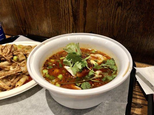 Lamb dumplings in soup