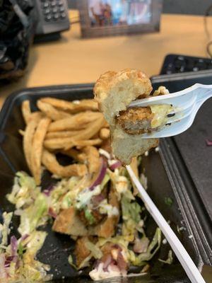 Club'r Chick'n Woff Plate  I ordered from Uber Eats so it looks messy, it was super good.