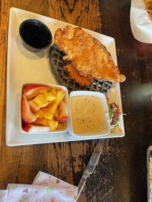 Blue Corn Chicken & Waffles