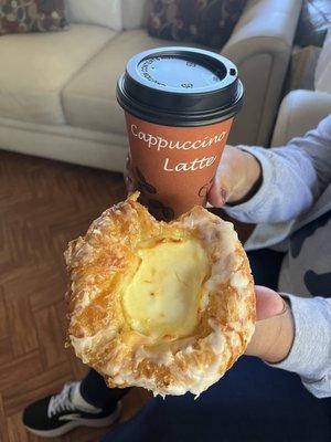 Pumpkin spice latte and cheese danish!