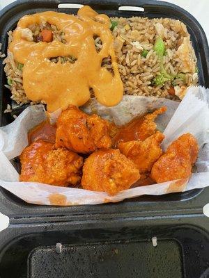 Rice & 5 boneless wings Combo