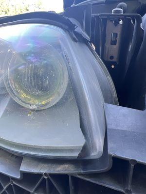 Overspray on a $2800 headlight assembly...