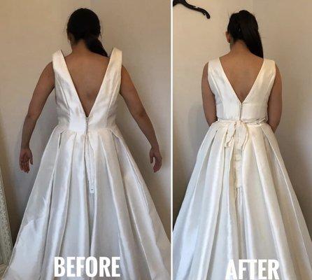 Wedding dress alteration