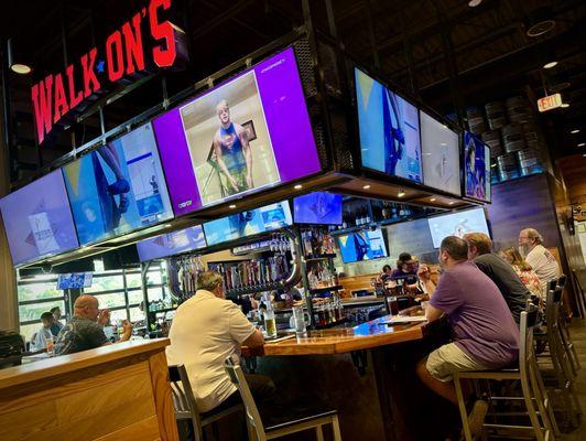 The bar area at Walk-On's