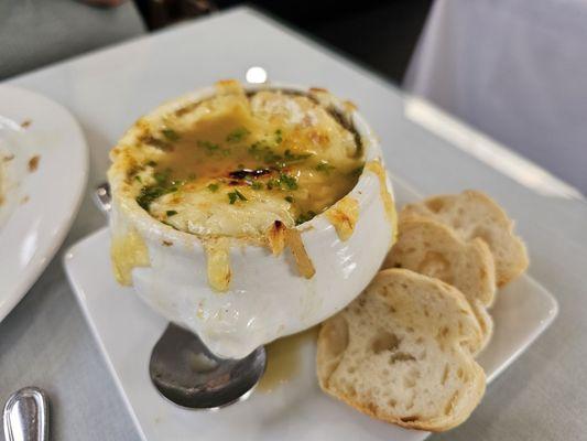 French onion soup, it's delicious!