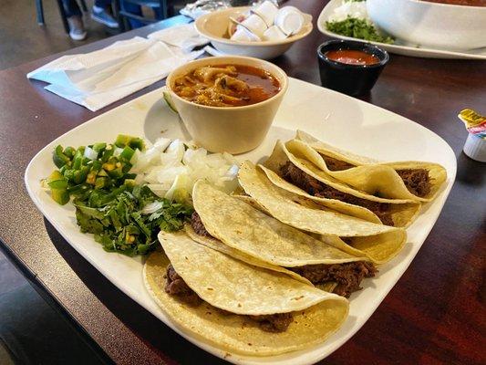 Menudo y Barbacoa breakfast of Champions