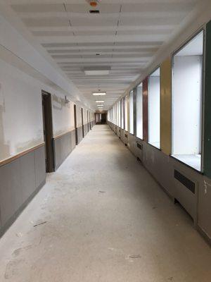 Hallway of a school in Westchester, NY