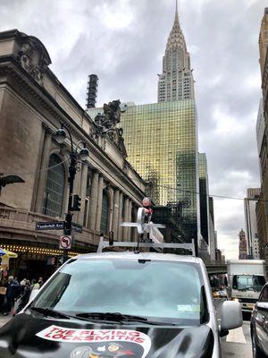 The Flying Locksmiths by the Empire State Building