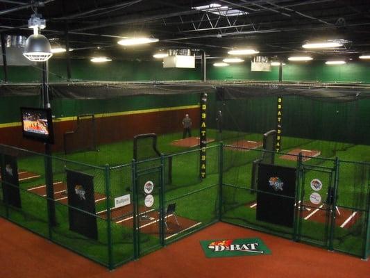 Overhead shot of Cages 1-4