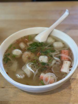 Seafood noodle soup