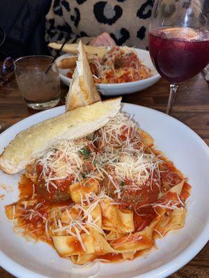 Fresh pasta with meatballs!!