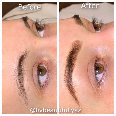 Microblading before and after