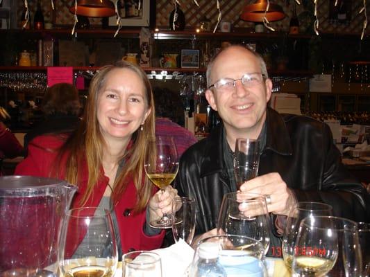 Bonnie and Loren at wine tasting