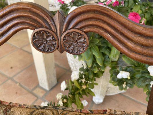 Back Splade of Decoratively Carved Chair