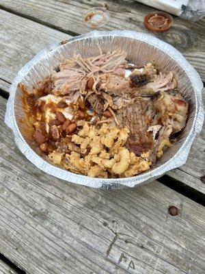 Brisket Plate and Pulled Pork