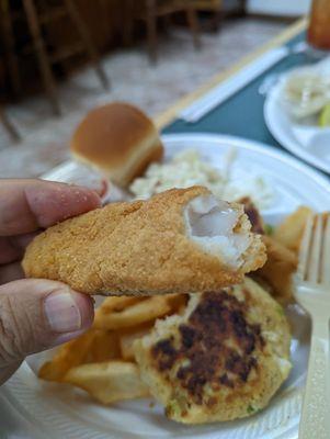 Fried flounder