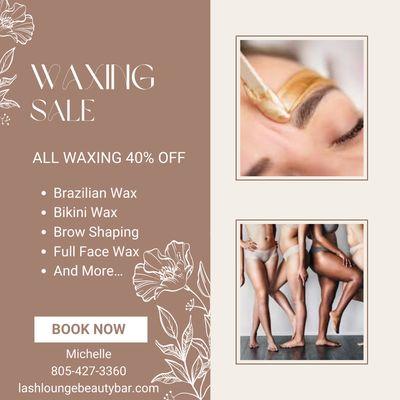 Specializing in Brazilian waxing, using all hard wax! Perfect for sensitive skin!