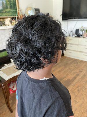 Had my son's hair permed, and it turned out great!