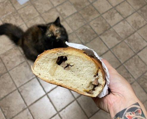 Sausage bread (for humans only, sorry.)